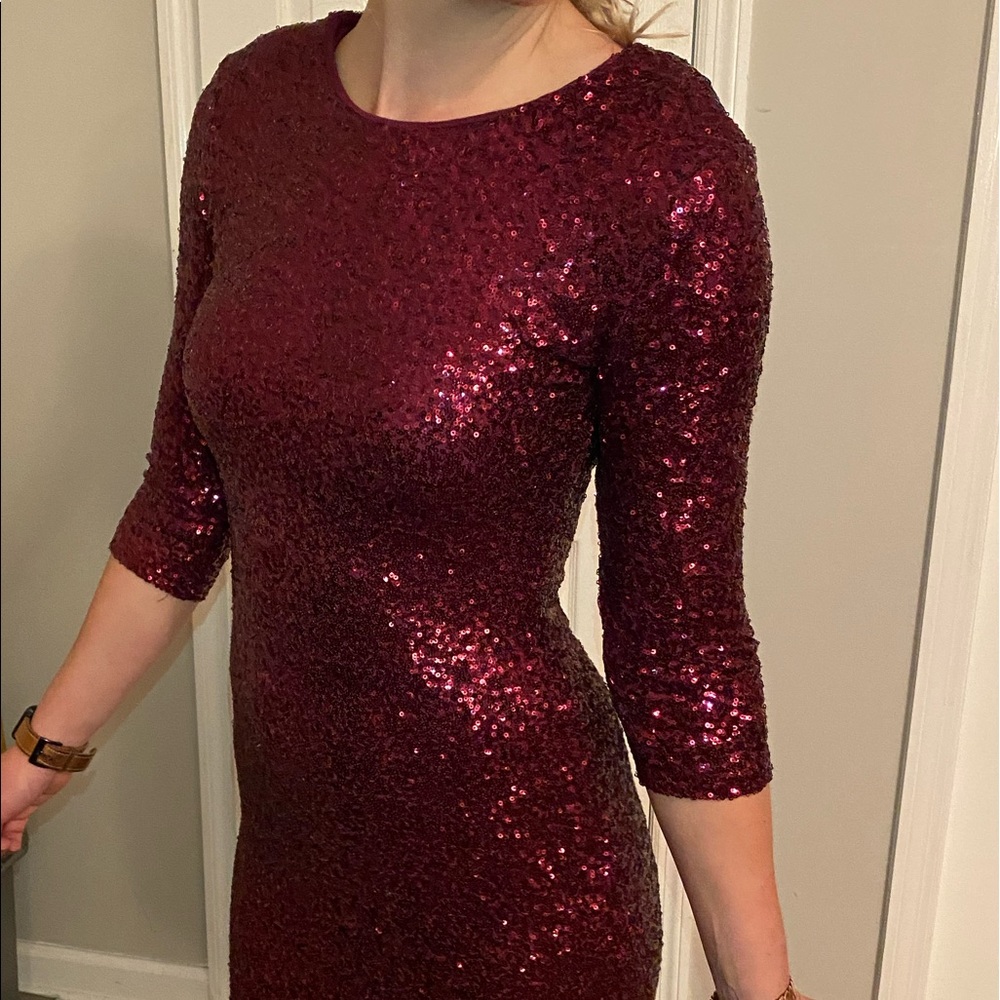 Sequin pink dress